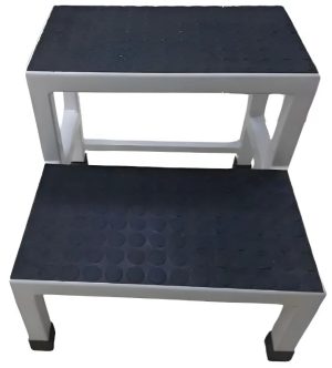 Escada 2 Degraus Epoxi Para Obeso - Reforçada
